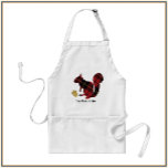 Avental Xadrez Textura Vermelha e Dourado Esquilo e Acorn<br><div class="desc">Esquilo de xadrez branca com uma bolota de ouro brilhante.</div>