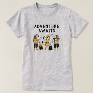 Aventura Aguarda Camiseta De Animais