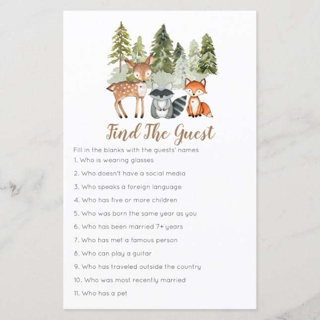 Aventura animal veado Woodland Encontre o Jogo Con (Frente)