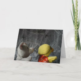 Aventura de Halloween. Cartão de Boas Festas