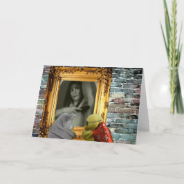 Aventura de Halloween. Cartão de Boas Festas