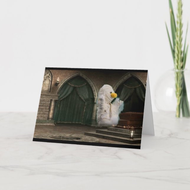 Aventura de Halloween. Cartão de Saudação (Frente)