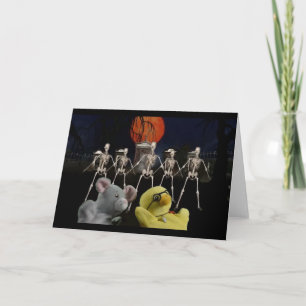 Aventura de Halloween. Cartão de Saudação