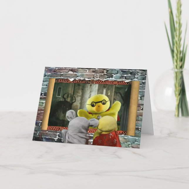 Aventura de Halloween. Cartão de Saudação (Frente)