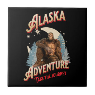 Aventura do Pé-Grande do Alasca Arte Retro da Natu
