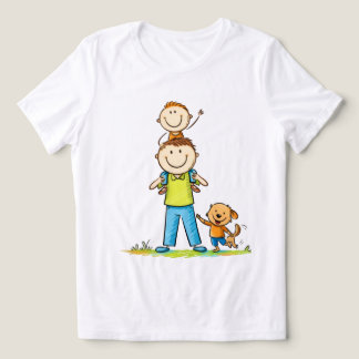 Aventura em Família com Camiseta Minimalista Tri-B