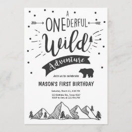 Aventura selvagem Primeiro convite de aniversário