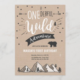 Aventura selvagem Primeiro convite de aniversário,