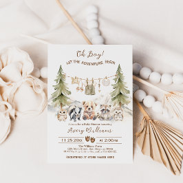 Aventura Woodland - Convite Para Chás de fraldas