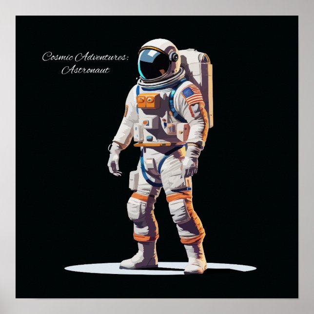 Aventuras Cósmicas: Poster astronauta (Frente)