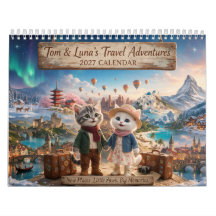Aventuras de Viagem de Tom & Luna Calendário 2027