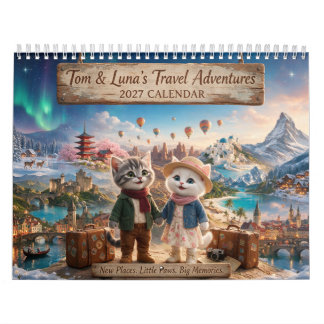 Aventuras de Viagem de Tom & Luna Calendário 2027
