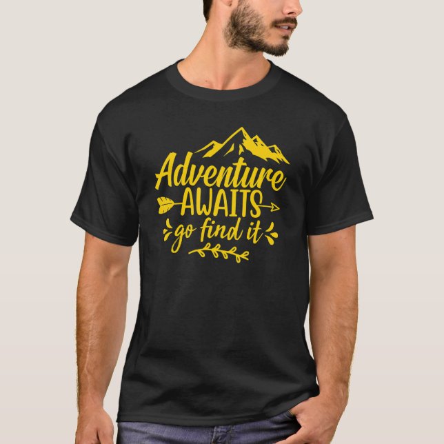Aventuras esperam que descubram Camisetas gráficas (Frente)