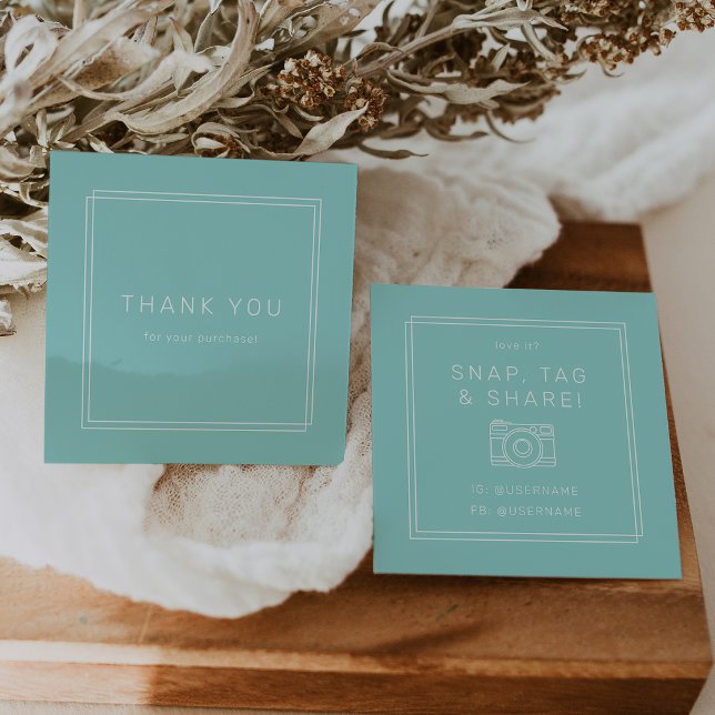 AVERY Moderno Etiqueta Snap Compartilhar Agradecim (AVERY Modern Mint Green Snap Tag Share Thank You)