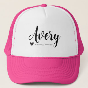 Avery Name Significa Custom Hat Boné Girls Clothin