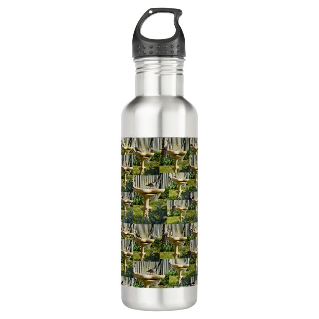 Aves Australianas Num Banho De Aves, Garrafa De Ág (Frente)