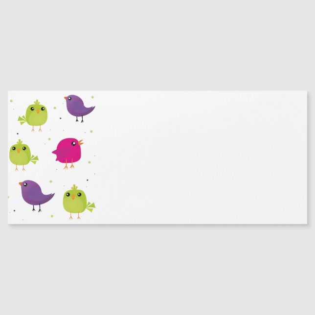 Aves brancas e coloridas (Frente)