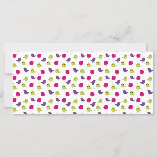 Aves brancas e coloridas (Frente)