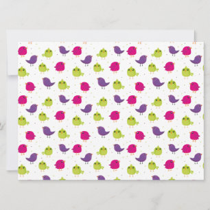 Aves brancas e coloridas