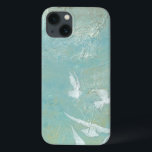 Aves Brancas Voando Através Do Céu Azul<br><div class="desc">Megan Meagher criou esta impressão de pássaros brancos voando através de um céu azul. Um quadro pacífico,  o branco das aves e o azul do fundo se misturam muito bem. Peça o seu hoje!</div>