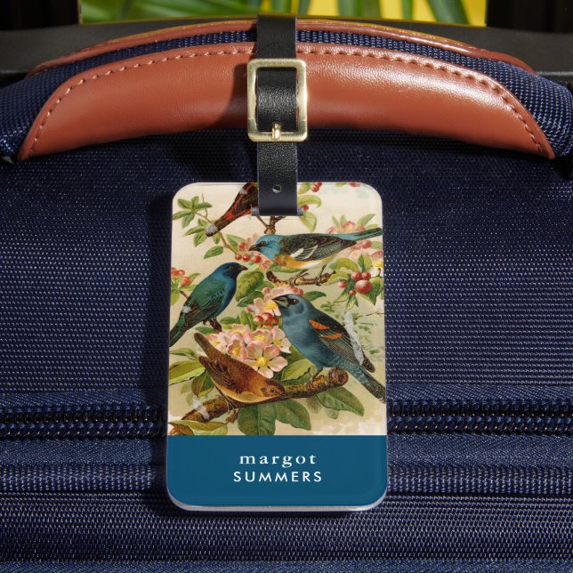 Aves da América do Norte | Etiqueta de Bagagem Gus (Frente Insitu 2)