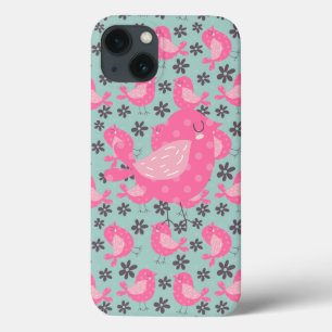 Aves de bolinhas e Flores