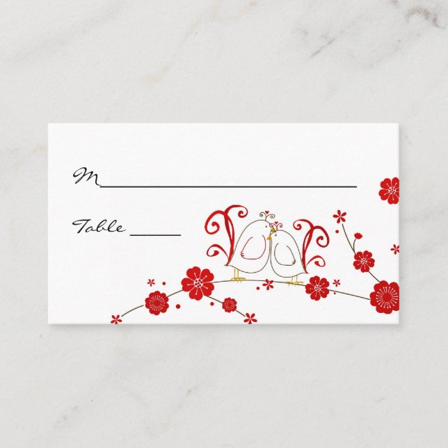 Aves de capoeira e flores de cereja Cartões (Frente)