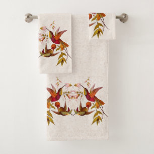 Aves de Capoeira Selvagem Bath Toalha Floral