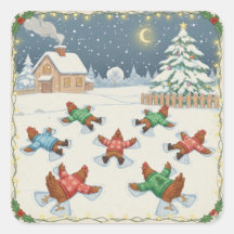 Aves de Natal em Movimento, Adesivos de Natal