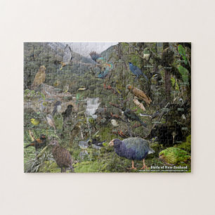 Aves do quebra-cabeça da Nova Zelândia