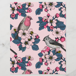 Aves e Blossomas a rosa