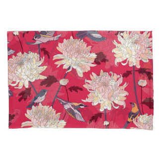 Aves e Chrysanthemum: Vintage Floral