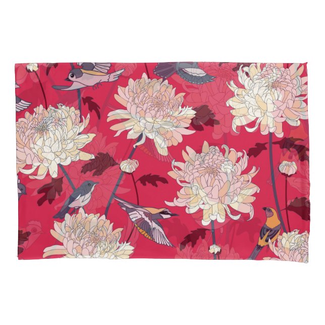 Aves e Chrysanthemum: Vintage Floral (Frente)