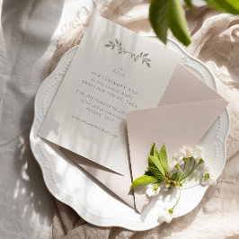 Aves e folhas, naves detalhes do casamento Cartão 