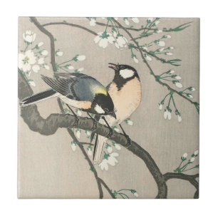 Aves orientais em Azulejos cerâmicos
