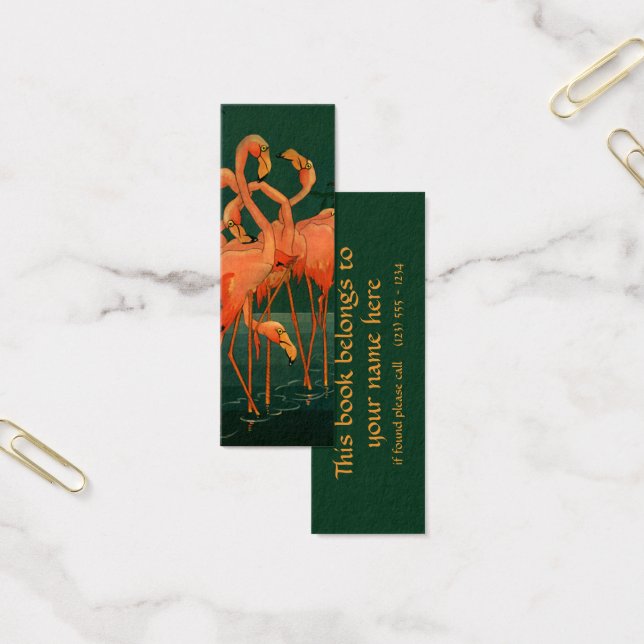 Aves Selvagens Vintage, Flamingos Tropicais Rosa (Escritótio)