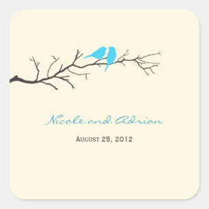 Aves Silhouettes Favorecem Adesivos ou selos de en