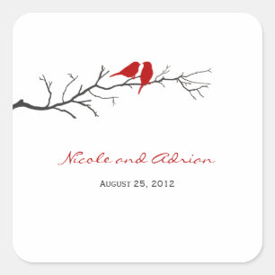 Aves Silhouettes Favorecem Adesivos ou selos de en