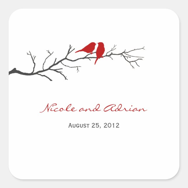 Aves Silhouettes Favorecem Adesivos ou selos de en (Frente)