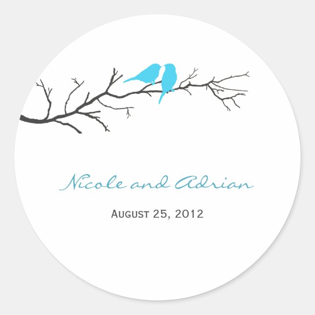 Aves Silhouettes Favorecem Adesivos ou selos de en (Frente)