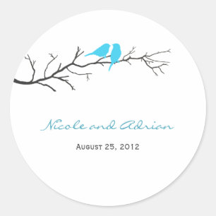 Aves Silhouettes Favorecem Adesivos ou selos de en