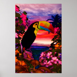 Aves tropicais 2 "tucanos" Art Poster