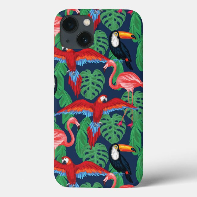 Aves Tropicais Em Cores Brilhantes (Verso)