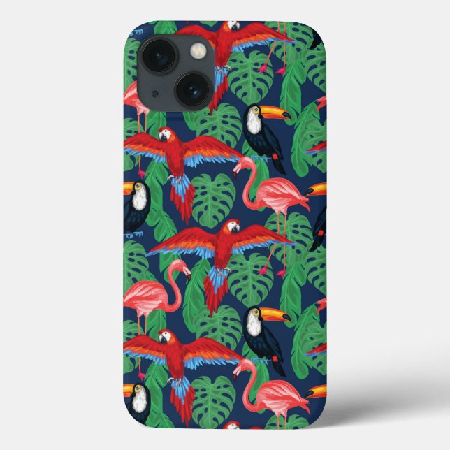 Aves Tropicais Em Cores Brilhantes (Verso)