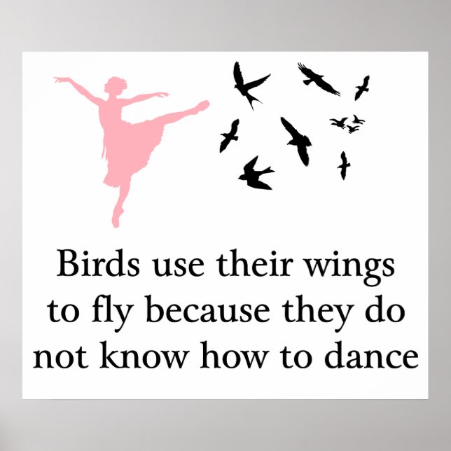 Aves usam suas asas para voar impressão / poster (Frente)