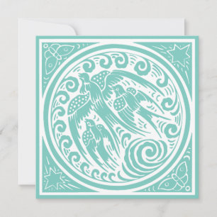 Aves Vintage com Borboletas e Estrelas