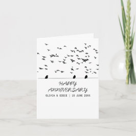 aves voadoras Cartões de aniversário dobrados