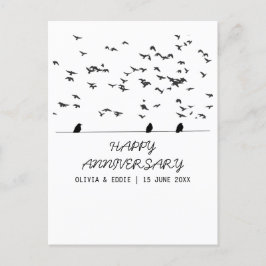 aves voadoras Cartões de aniversário dobrados