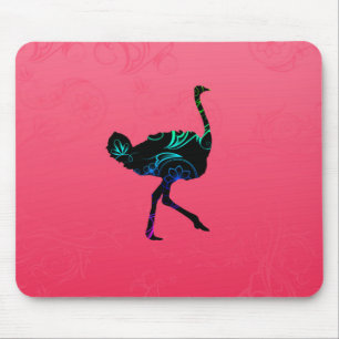Avestruz abstrata Mousepad