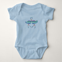 Avestruzes Arco-íris Camiseta de Bebê Bodysuit